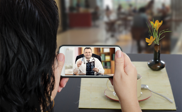 Video visit using a smartphone